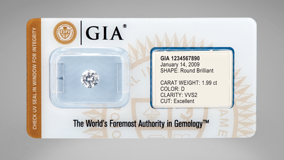 Ein Diamant in der GIA-Versiegelung