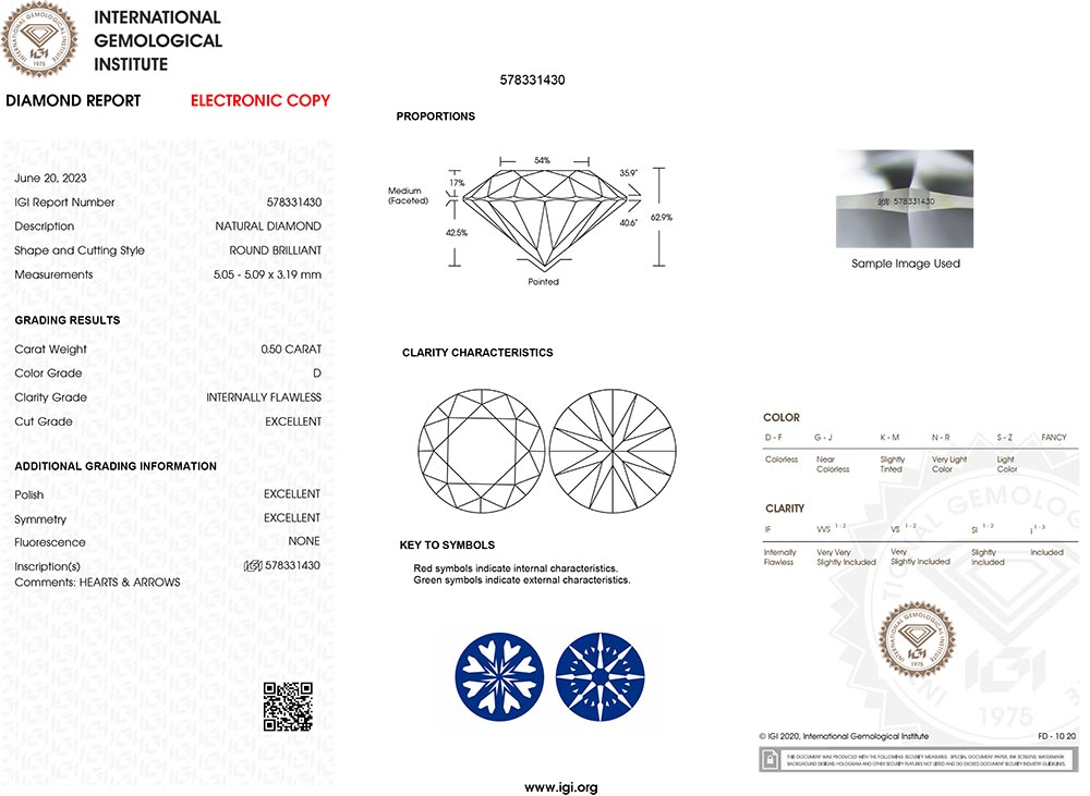 IGI-Zertifikat-578331430-Diamant-Brillant-050-Karat-D-IF-3x-Exzellent