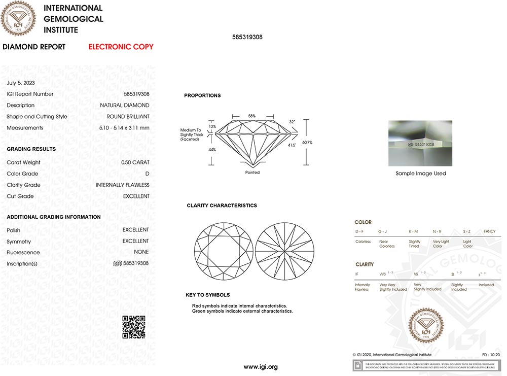 IGI-Zertifikat-585319308-Diamant-Brillant-050-Karat-D-IF-3x-Exzellent