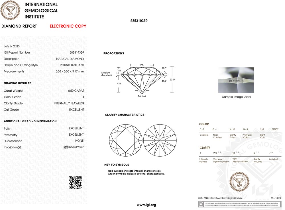 IGI-Zertifikat-585319359-Diamant-Brillant-050-Karat-D-IF-3x-Exzellent