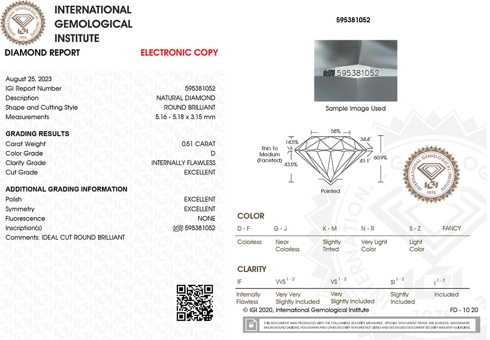 IGI-Zertifikat-595381052-Diamant-Brillant-051-Karat-D-IF-3x-Exzellent